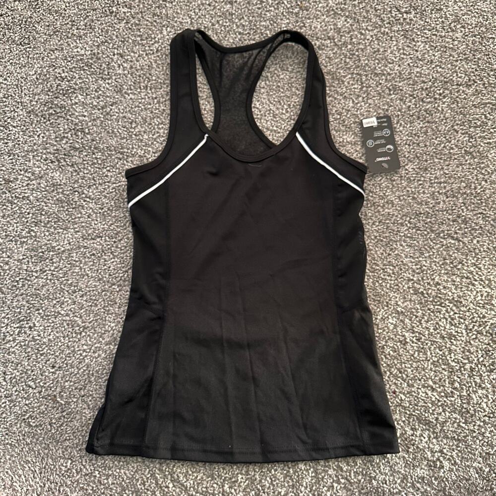Yitong Active Tank Top Shirt Black White Razorback Size Small/Medium